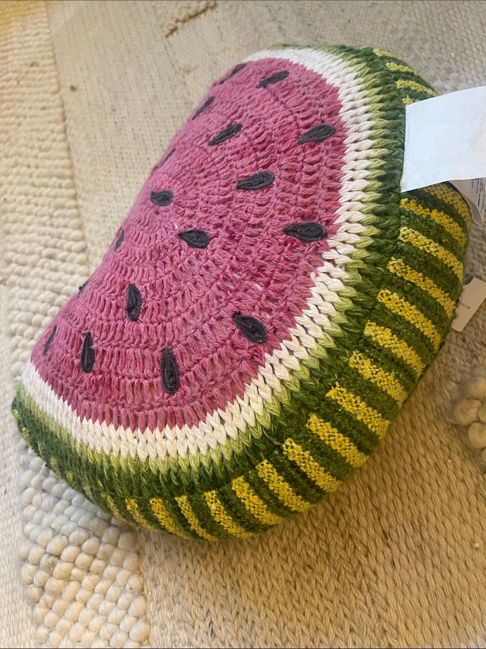 Woven Watermelon Pillow From Anthropologie